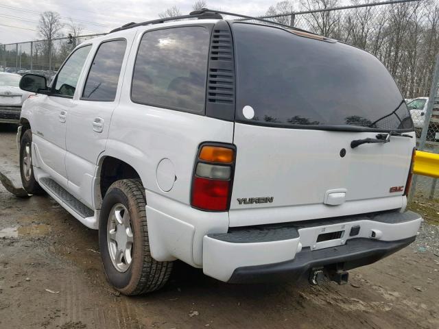 1GKEK63U85J100760 - 2005 GMC YUKON DENA WHITE photo 3