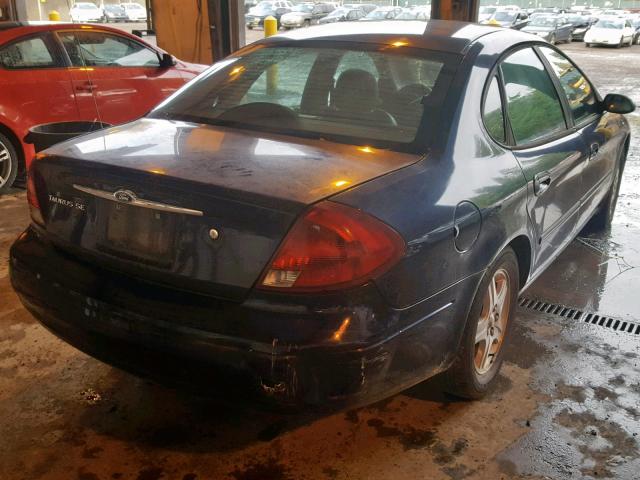 1FAFP56S4YG291560 - 2000 FORD TAURUS SEL BLUE photo 4