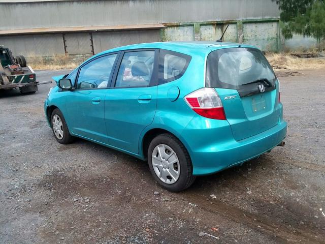 JHMGE8H39DC009344 - 2013 HONDA FIT TEAL photo 3