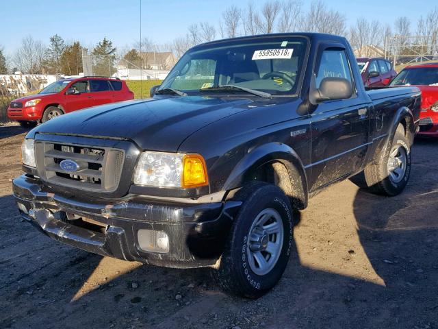 1FTYR10U45PA88647 - 2005 FORD RANGER BLACK photo 2