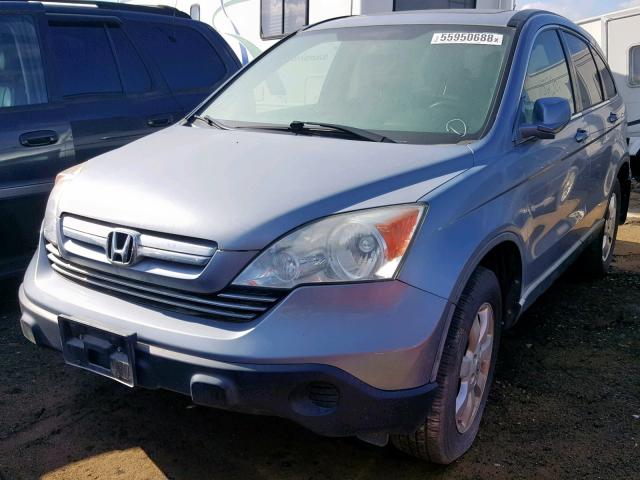 5J6RE38788L000778 - 2008 HONDA CR-V EXL BLUE photo 2