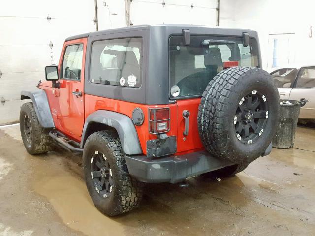 1J4AA2D18BL521656 - 2011 JEEP WRANGLER S RED photo 3