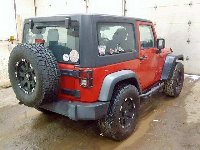 1J4AA2D18BL521656 - 2011 JEEP WRANGLER S RED photo 4