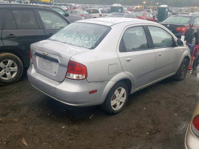 KL1TD56606B640787 - 2006 CHEVROLET AVEO BASE Gümüş foto 4