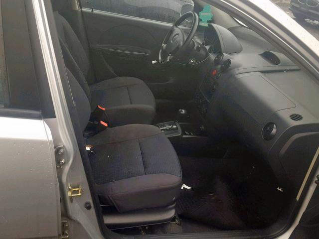 KL1TD56606B640787 - 2006 CHEVROLET AVEO BASE Gümüş foto 5