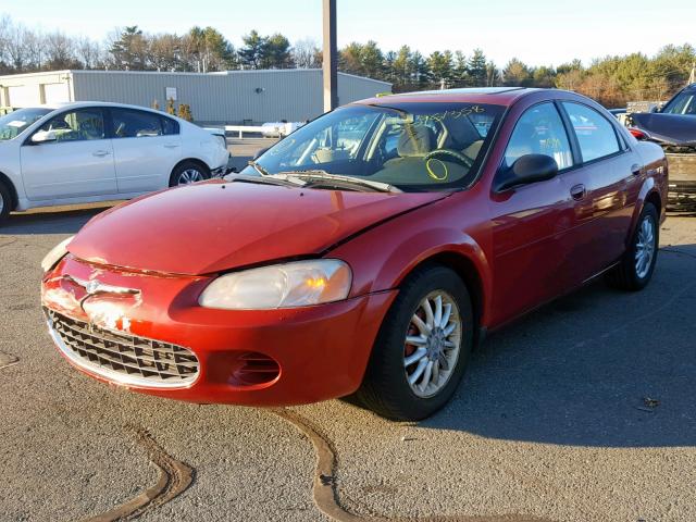 1C3EL46X53N559855 - 2003 CHRYSLER SEBRING LX RED photo 2