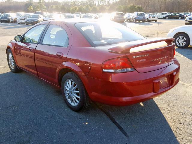 1C3EL46X53N559855 - 2003 CHRYSLER SEBRING LX RED photo 3