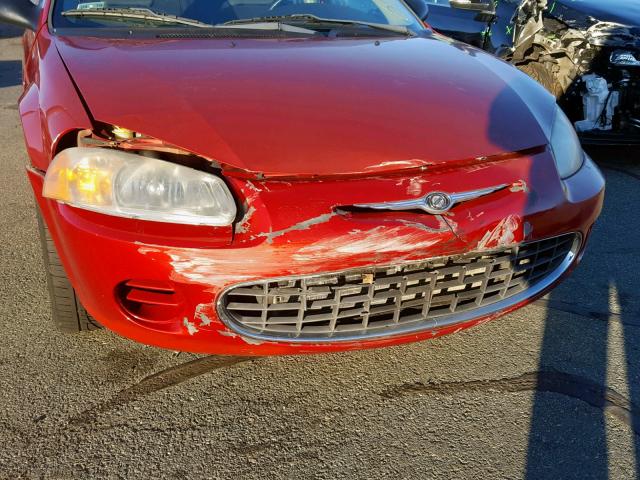 1C3EL46X53N559855 - 2003 CHRYSLER SEBRING LX RED photo 9