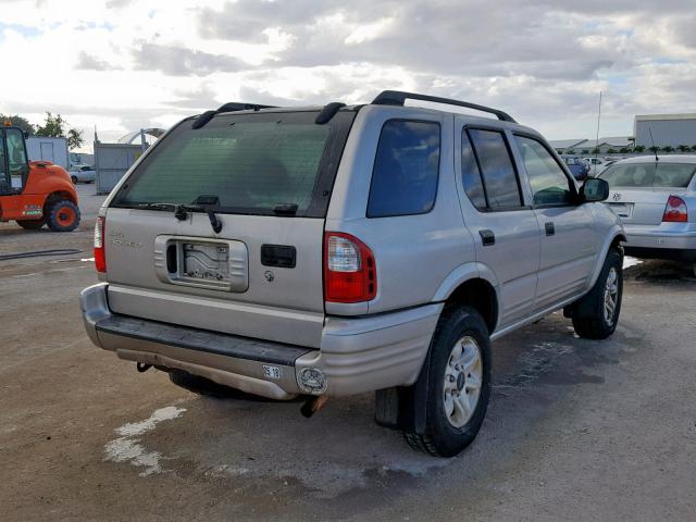 4S2CK58W944300054 - 2004 ISUZU RODEO S SILVER photo 4