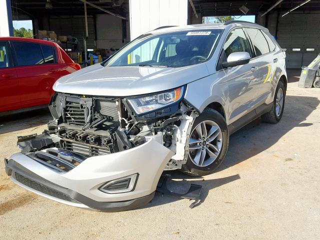 2FMTK3J9XFBB94674 - 2015 FORD EDGE SEL SILVER photo 2