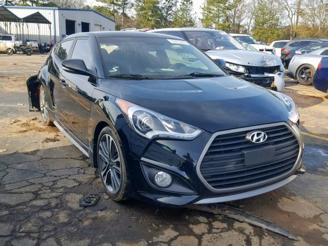 KMHTC6AE3GU281615 - 2016 HYUNDAI VELOSTER T BLACK photo 1