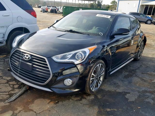 KMHTC6AE3GU281615 - 2016 HYUNDAI VELOSTER T BLACK photo 2