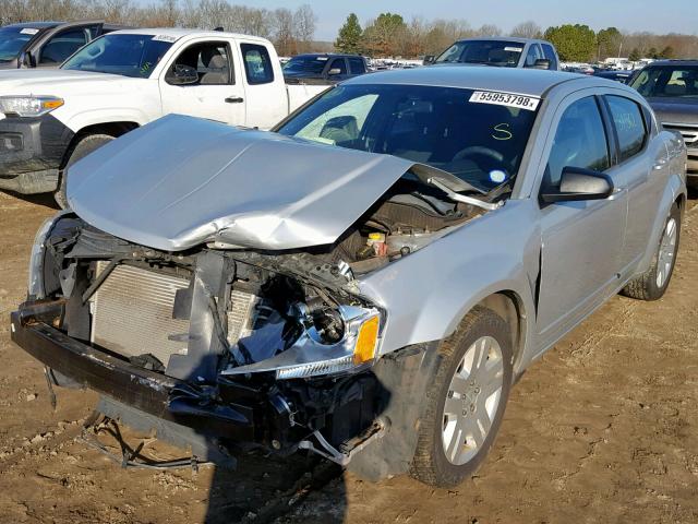 1B3BD4FB9BN520945 - 2011 DODGE AVENGER EX SILVER photo 2