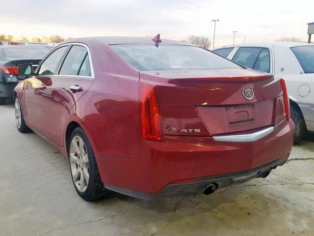 1G6AA5RX1D0129615 - 2013 CADILLAC ATS MAROON photo 3