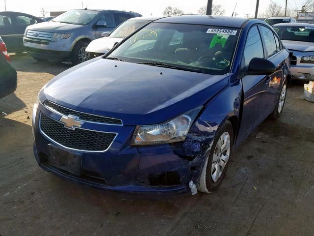 1G1PC5SH1C7251443 - 2012 CHEVROLET CRUZE LS BLUE photo 2