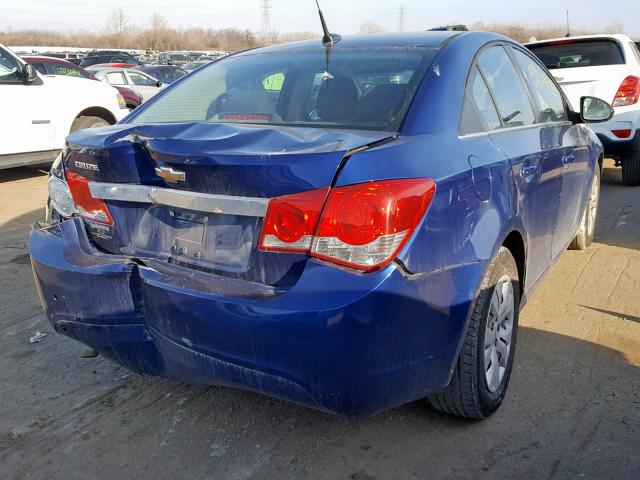 1G1PC5SH1C7251443 - 2012 CHEVROLET CRUZE LS BLUE photo 4