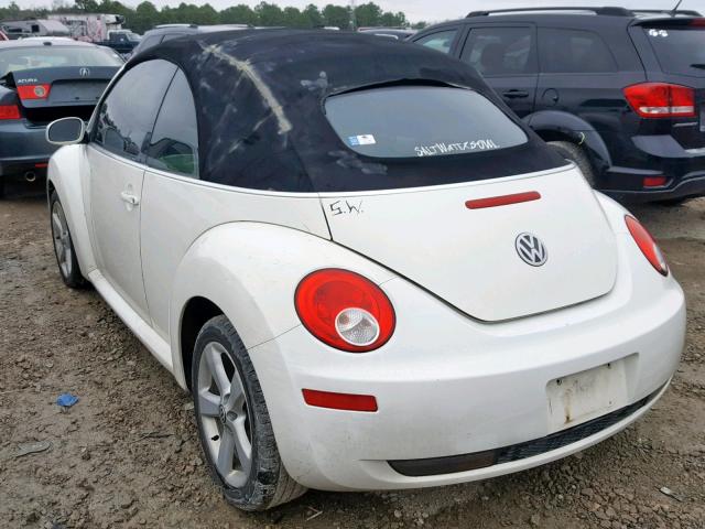 3VWFF31Y97M417474 - 2007 VOLKSWAGEN NEW BEETLE WHITE photo 3