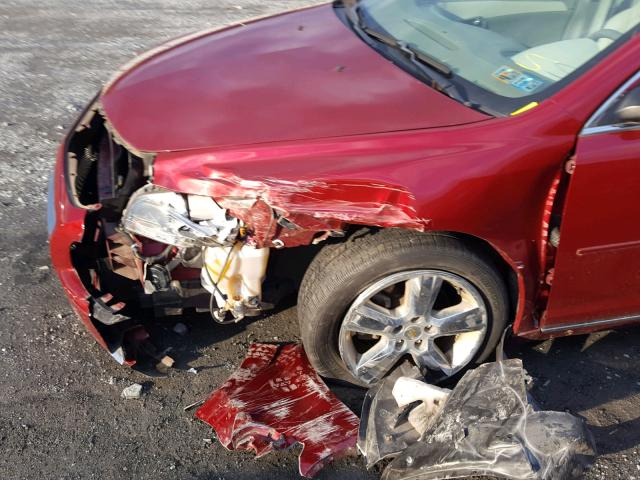 1G1ZD5EB4AF226584 - 2010 CHEVROLET MALIBU 2LT MAROON photo 9