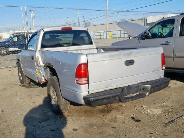 1B7FL26X6XS112382 - 1999 DODGE DAKOTA SILVER photo 3