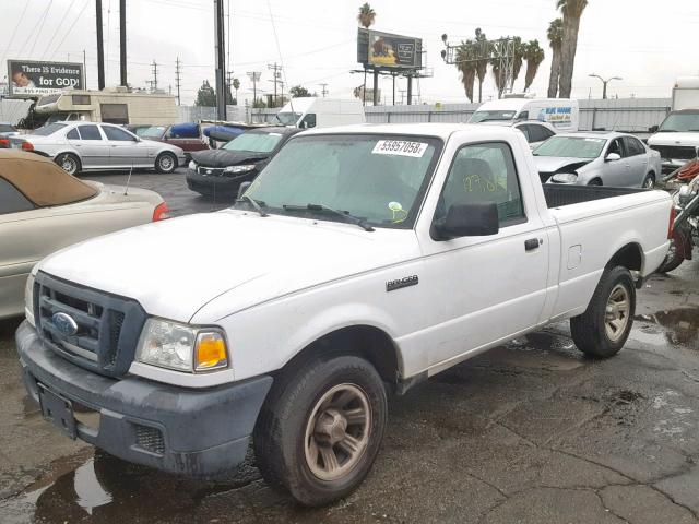 1FTYR10D67PA80343 - 2007 FORD RANGER WHITE photo 2