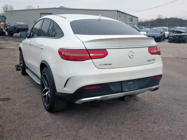 4JGED6EBXHA057735 - 2017 MERCEDES-BENZ GLE COUPE WHITE photo 3