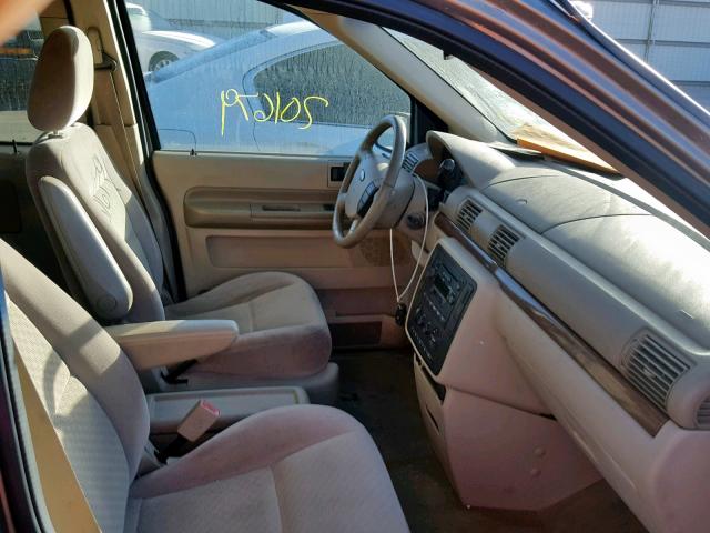 2FMZA52254BA45239 - 2004 FORD FREESTAR S TAN photo 5