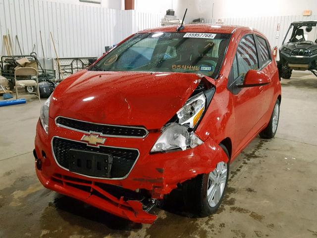 KL8CB6S97EC554446 - 2014 CHEVROLET SPARK LS RED photo 2