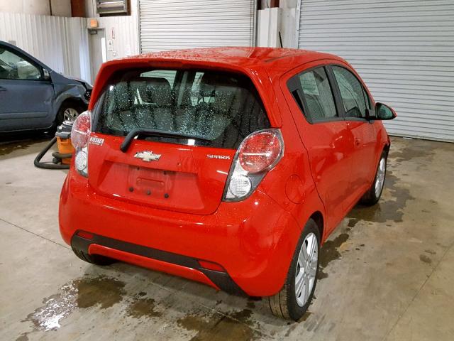 KL8CB6S97EC554446 - 2014 CHEVROLET SPARK LS RED photo 4