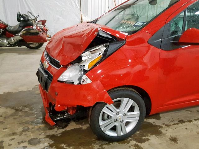 KL8CB6S97EC554446 - 2014 CHEVROLET SPARK LS RED photo 9