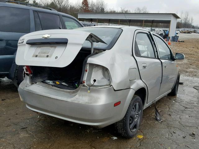 KL1TD52634B240306 - 2004 CHEVROLET AVEO SILVER photo 4