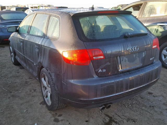 WAUHF78P18A017825 - 2008 AUDI A3 2.0 GRAY photo 3