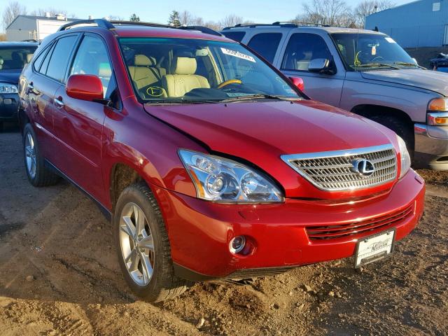 JTJHW31U082050494 - 2008 LEXUS RX 400H RED photo 1