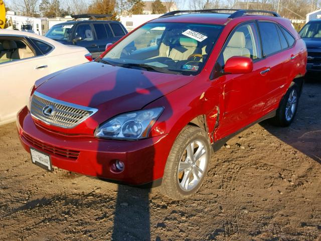 JTJHW31U082050494 - 2008 LEXUS RX 400H RED photo 2