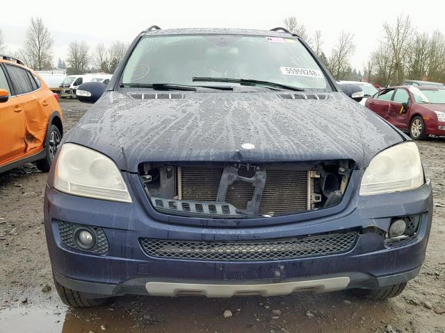 4JGBB86E86A018734 - 2006 MERCEDES-BENZ ML 350 BLUE photo 9