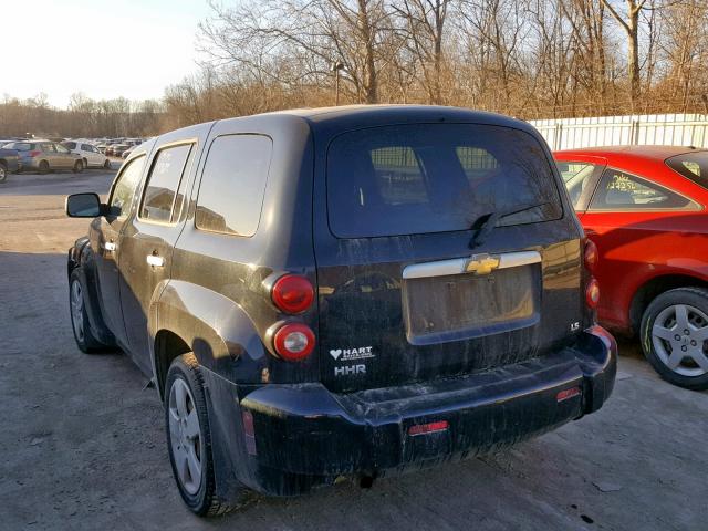 3GNDA13DX7S629004 - 2007 CHEVROLET HHR LS BLACK photo 3
