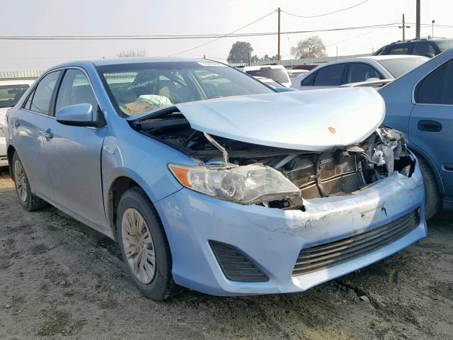 4T1BD1FK3DU075801 - 2013 TOYOTA CAMRY HYBR BLUE photo 1