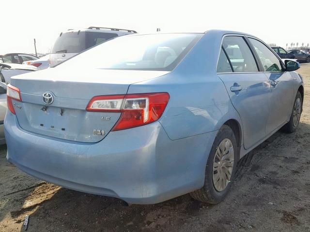 4T1BD1FK3DU075801 - 2013 TOYOTA CAMRY HYBR BLUE photo 4