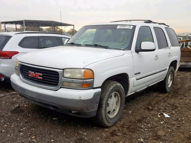 1GKEC13V82R128516 - 2002 GMC YUKON WHITE photo 2