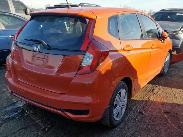 3HGGK5H59JM704574 - 2018 HONDA FIT LX ORANGE photo 4