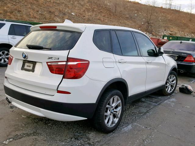 5UXWX7C51BL734894 - 2011 BMW X3 XDRIVE3 WHITE photo 4