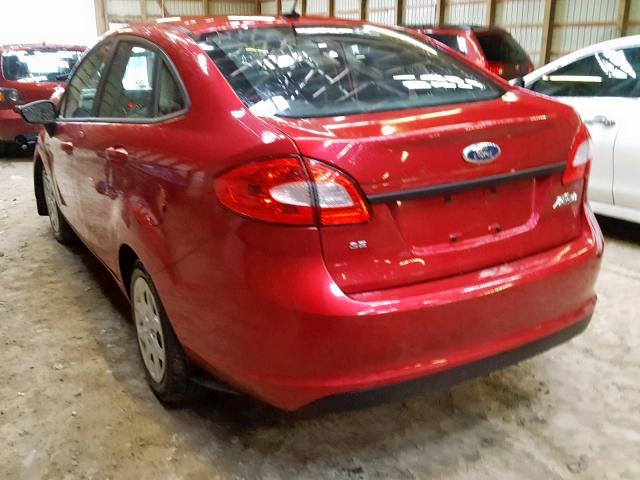 3FADP4BJ3CM144580 - 2012 FORD FIESTA SE RED photo 3