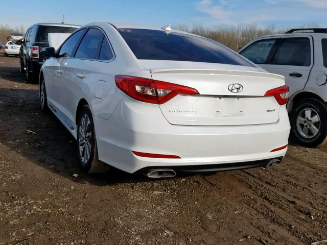 5NPE34AF3HH451350 - 2017 HYUNDAI SONATA SPO WHITE photo 3