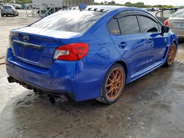 JF1VA1A65F9815204 - 2015 SUBARU WRX BLUE photo 4