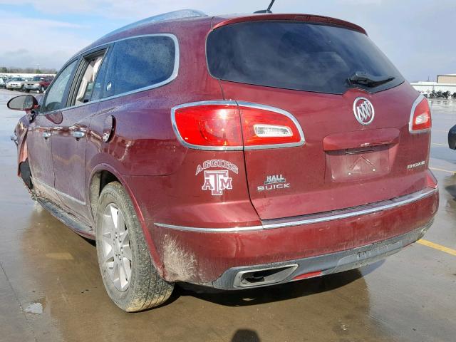 5GAKRBKD3GJ101985 - 2016 BUICK ENCLAVE BURGUNDY photo 3