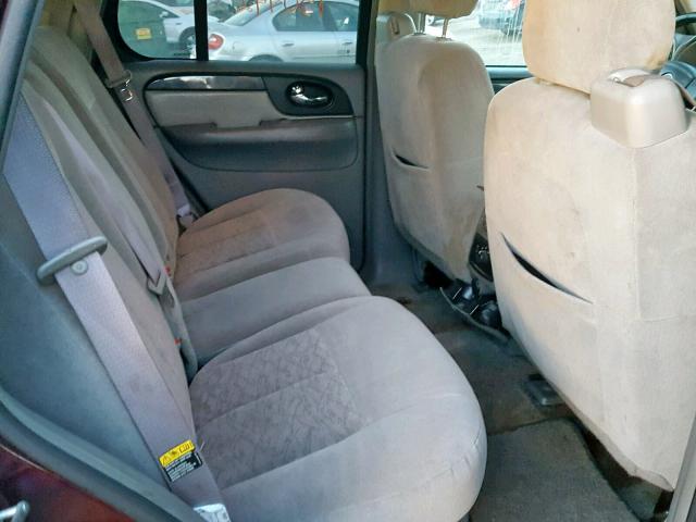 1GKDT13S462319866 - 2006 GMC ENVOY MAROON photo 6