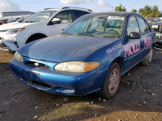 3FAFP13P31R234998 - 2001 FORD ESCORT BLUE photo 2