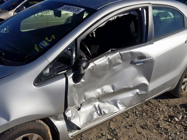 KNADN5A38D6096520 - 2013 KIA RIO EX SILVER photo 10