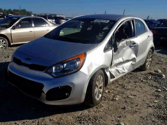 KNADN5A38D6096520 - 2013 KIA RIO EX SILVER photo 2