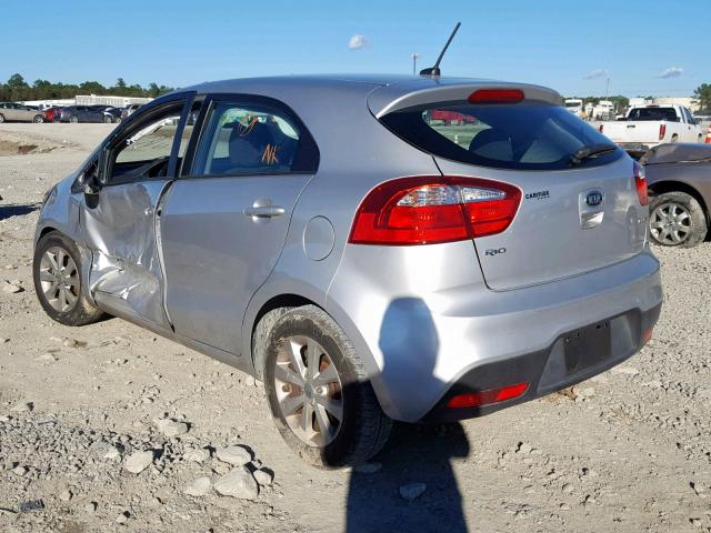 KNADN5A38D6096520 - 2013 KIA RIO EX SILVER photo 3