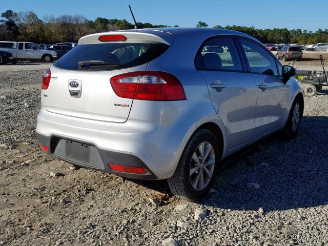 KNADN5A38D6096520 - 2013 KIA RIO EX SILVER photo 4